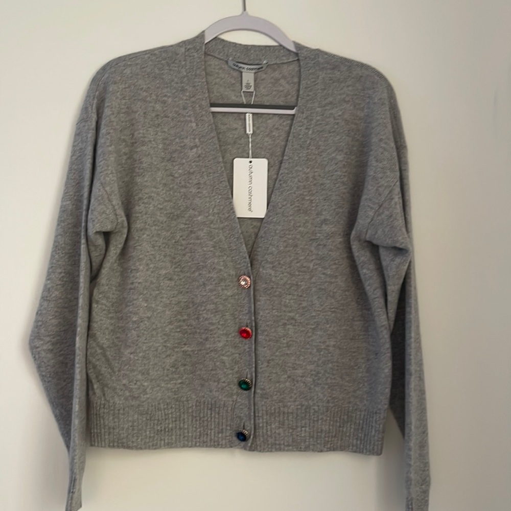 New with tags! Autum Cashmere cardigan with colored buttons